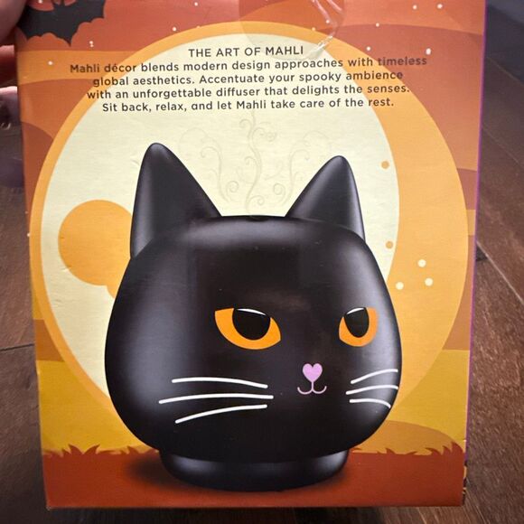 Mahli black cat aroma scent oil fan diffuser aromatherapy Halloween never used - Picture 4 of 7